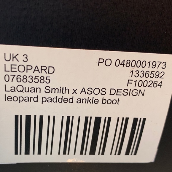 ASOS X LAQUAN SMITH Leopard padded ankle boot - Picture 7 of 11